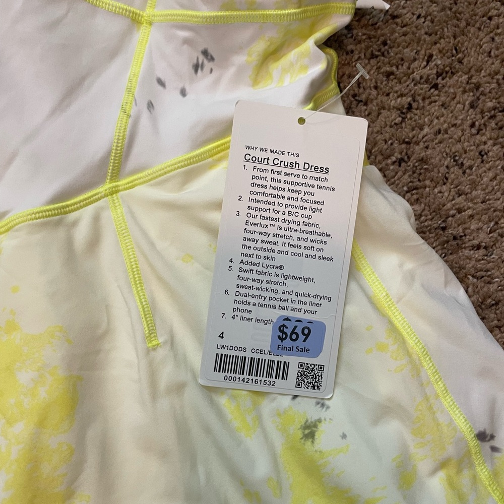 Lululemon court crush dress